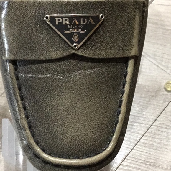 Prada distressed Grey Leather Loafers - Picture 7 of 11